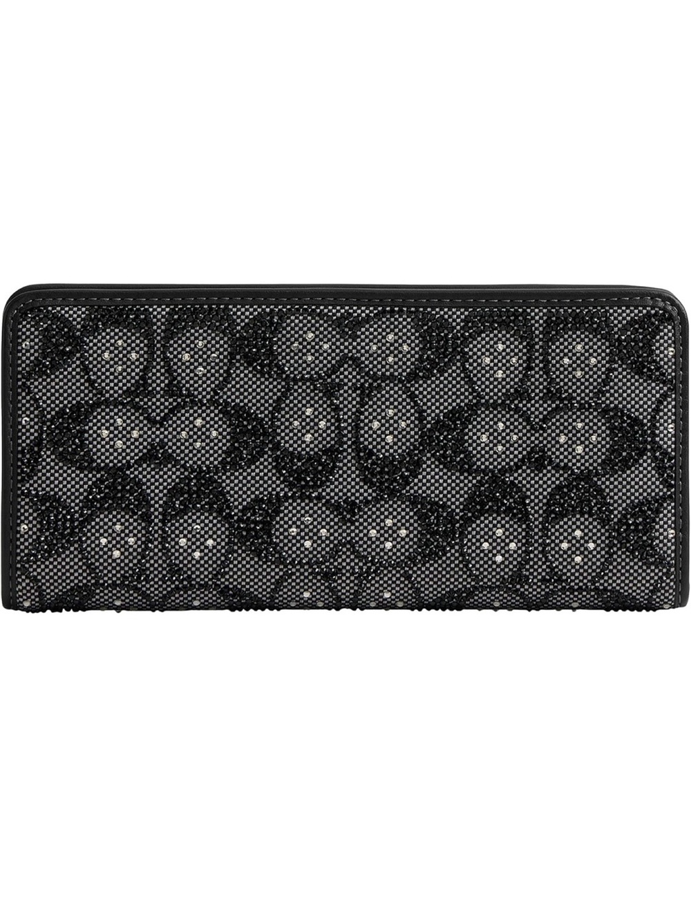BNWT Coach Signature Crystal Jacquard Essential Slim Wallet - Black